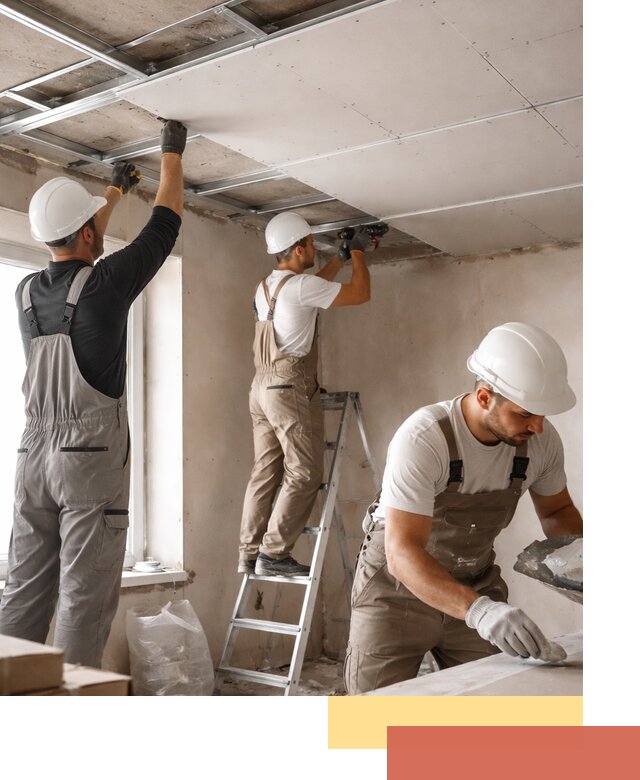 Одноуровневый потолок из гипсокартона в Алапаевске — монтаж и отделка