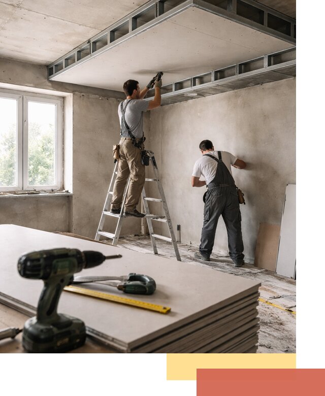 Двухуровневый потолок из гипсокартона в Алапаевске