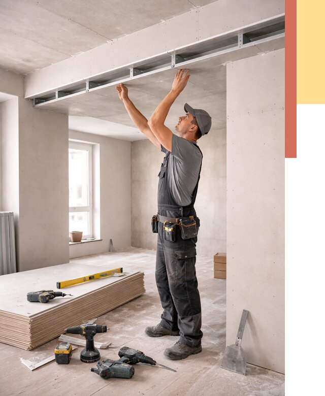 Потолок из гипсокартона с нишей в Алапаевске от 1338 руб. под ключ | ОТДЕЛОЧНИК-Лпв