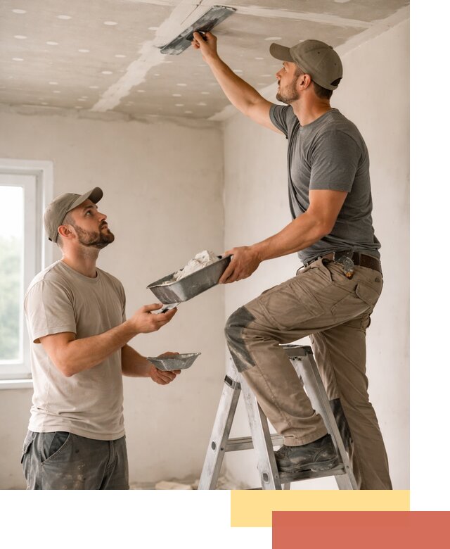 Шпаклевка потолка из гипсокартона в Алапаевске качественно и быстро