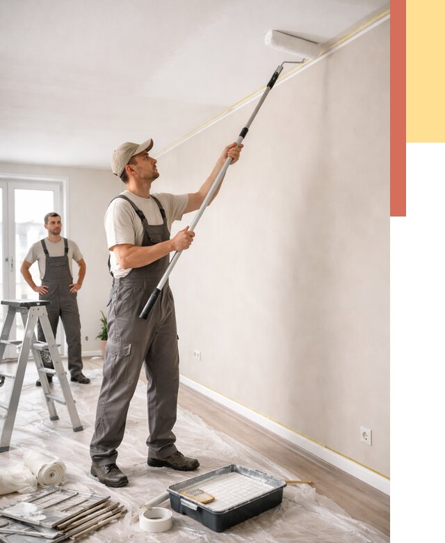 Покраска потолка из гипсокартона в Алапаевске от 4817 руб./м2 — услуги под ключ | ОТДЕЛОЧНИК-Лпв