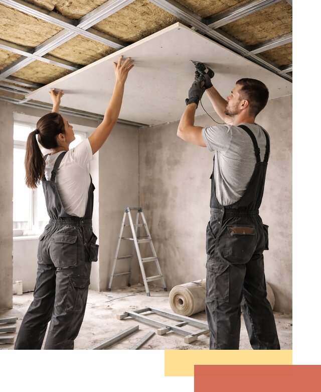 Звукоизоляция потолка из ГКЛ в Алапаевске профессионально и надежно