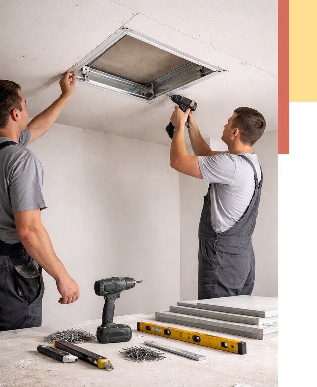 Установка люка в потолок ГКЛ в Алапаевске от 2676 руб. под ключ | ОТДЕЛОЧНИК-Лпв