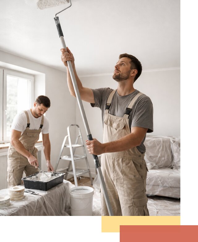 Покраска потолка водоэмульсионной краской в Алапаевске