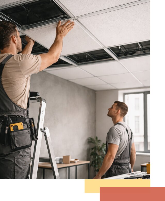 Монтаж потолочной плитки в Алапаевске качественно и в срок